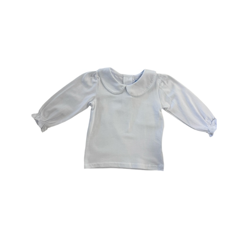 White Peter Pan Collared Shirt-Trotter St.