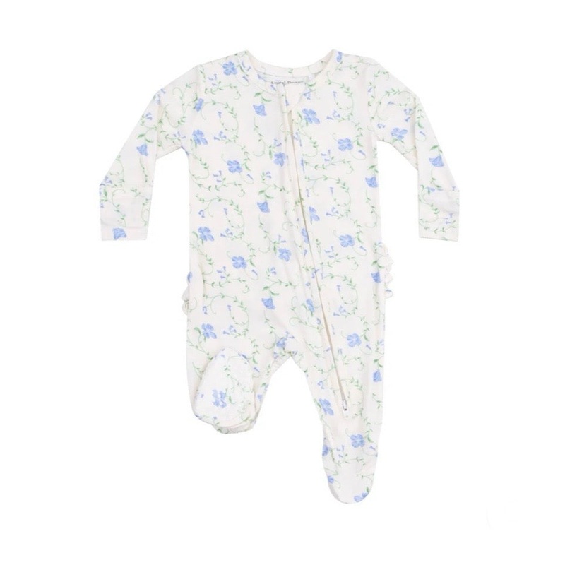 2 WAY ZIPPER RUFFLE BACK FOOTIE - SWEET VINES