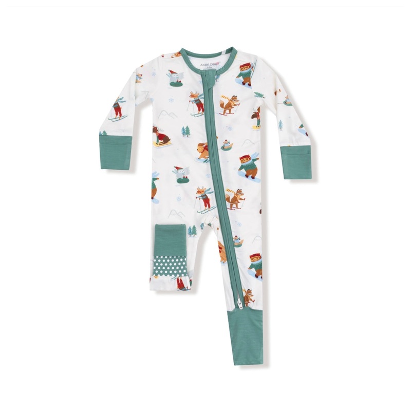 Winter Animal Sports 2-Way Zipper Romper
