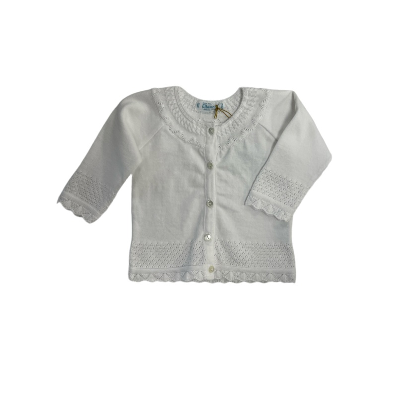 White Lace Accent Cardigan