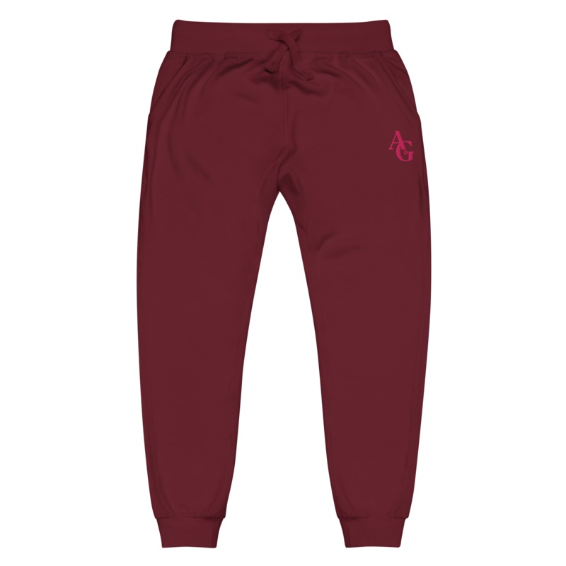 American Girl Burgundy Fleece Sweatpants for Adults