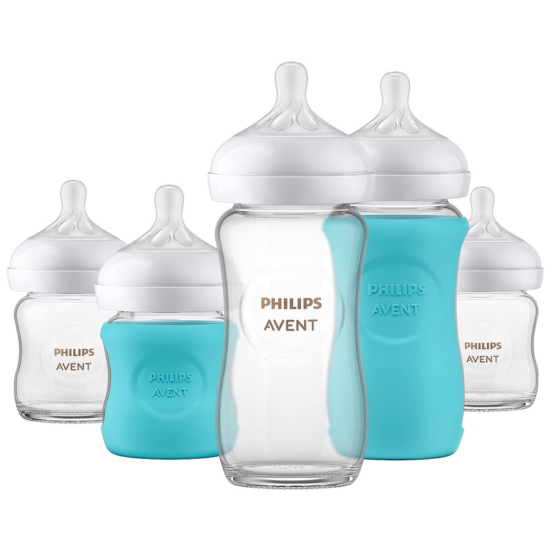 Avent Glass Natural Baby Bottle With Natural Response Nipple - Baby Set
