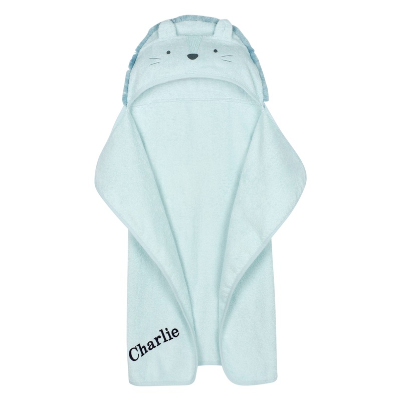 Embroidered Baby Boys Desert Cactus Lion Bath Wrap