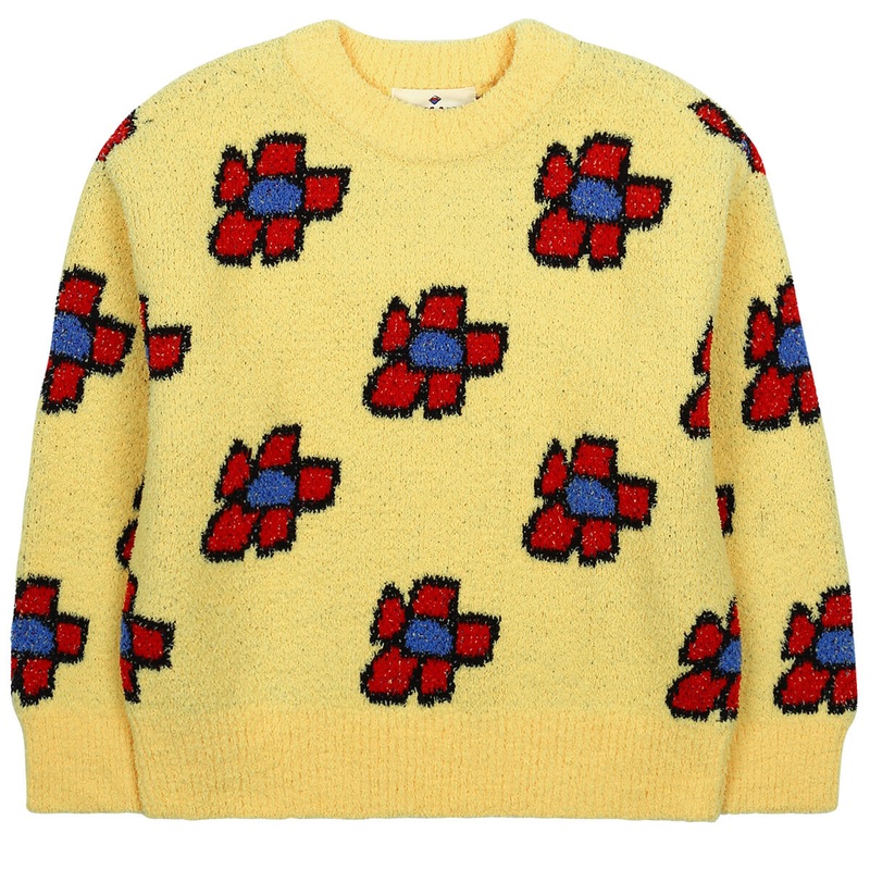 Flower Fluffy Sweater by Jelly Mallow - Last Ones In Stock - 4-7 Years
