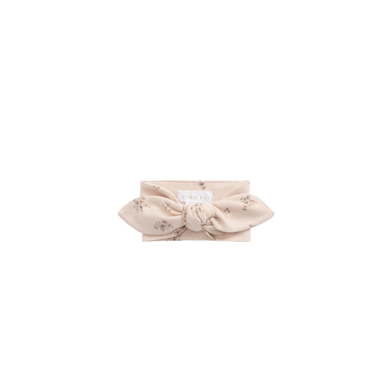 Organic Cotton Headband - Goldie Bouquet Pink Tint