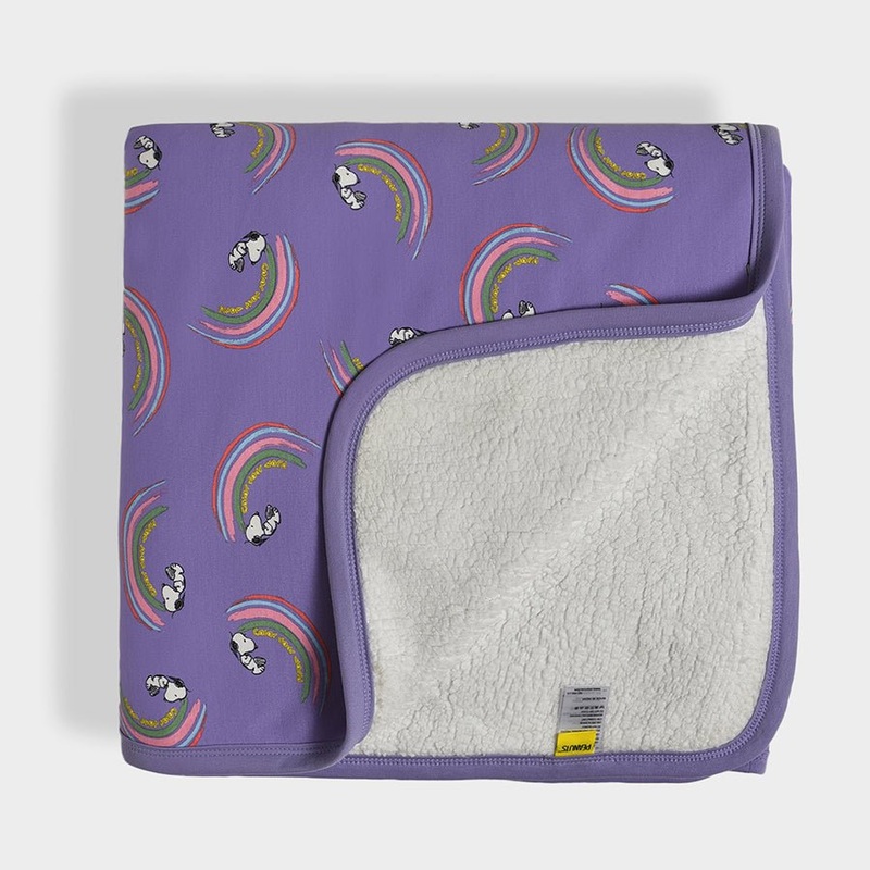 Peanuts Snoopy Noah Sherpa Blanket Purple