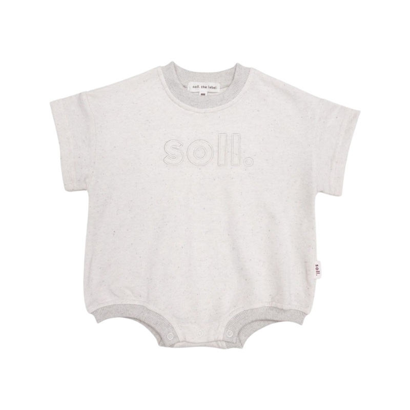 SOLL FRENCH TERRY ROMPER - SPECKLE