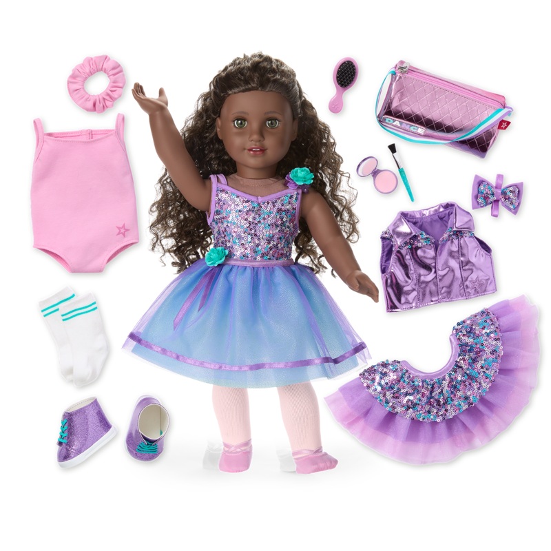Truly Me #127 18-inch Doll & Practice-to-Performance Dance Set