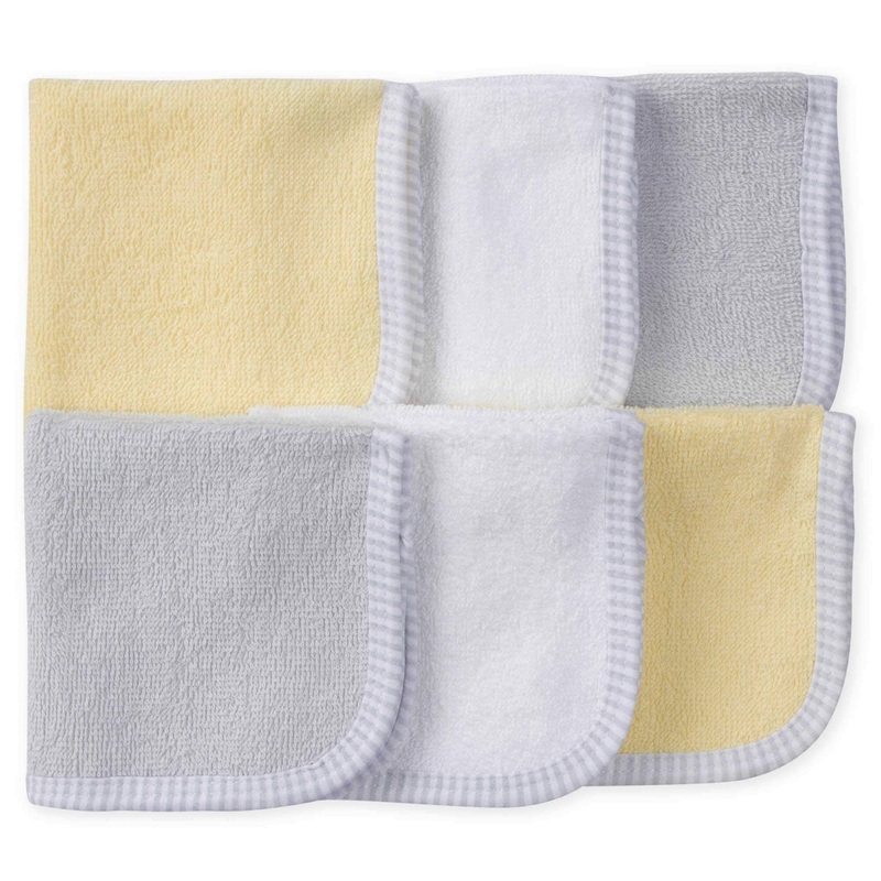 6-Pack Baby Neutral Lamb Woven Washcloths