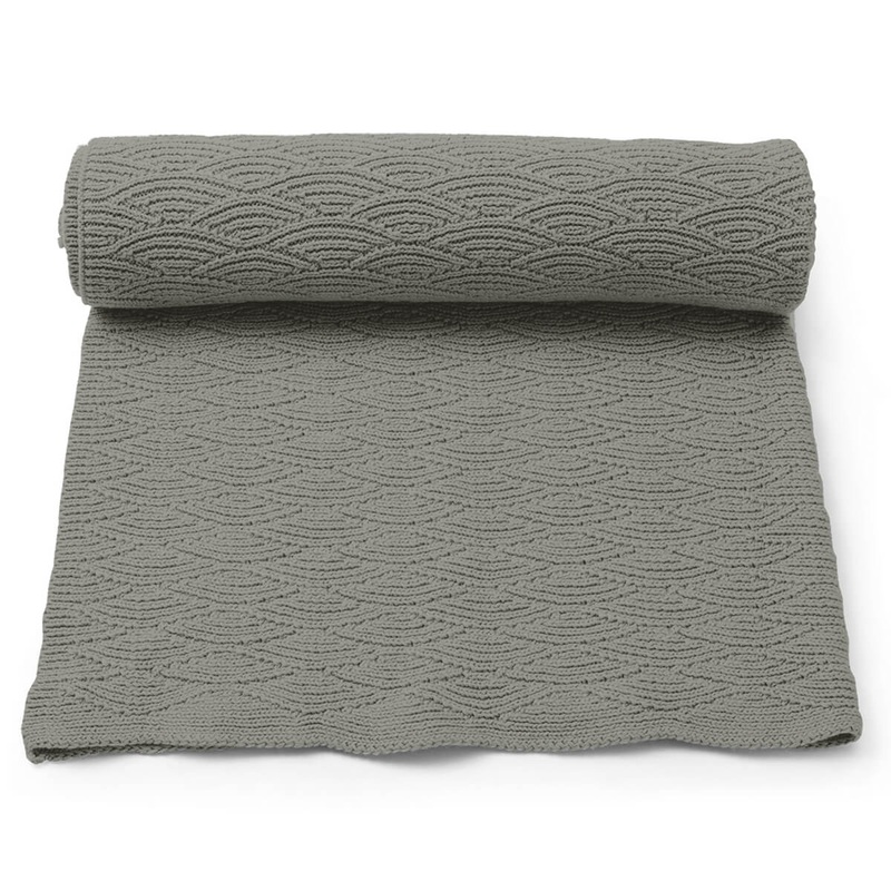 Pointelle Baby Blanket in Mulled Basil by Konges Sljd