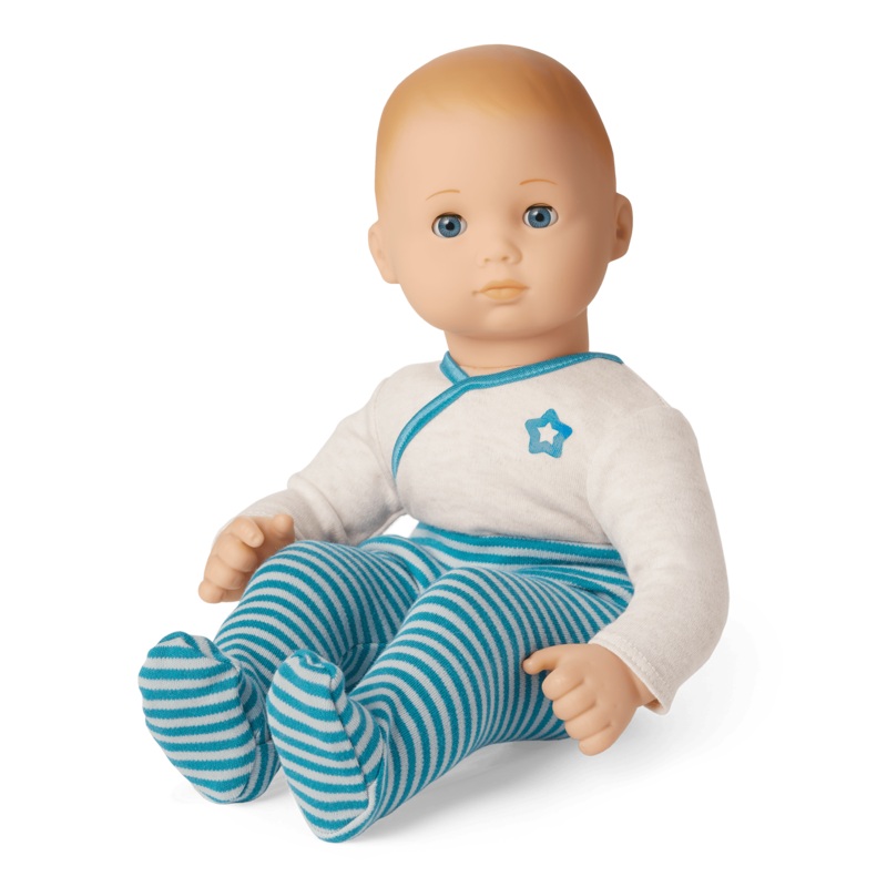 Bitty Baby Doll #3 with blonde hair in Soft Blue