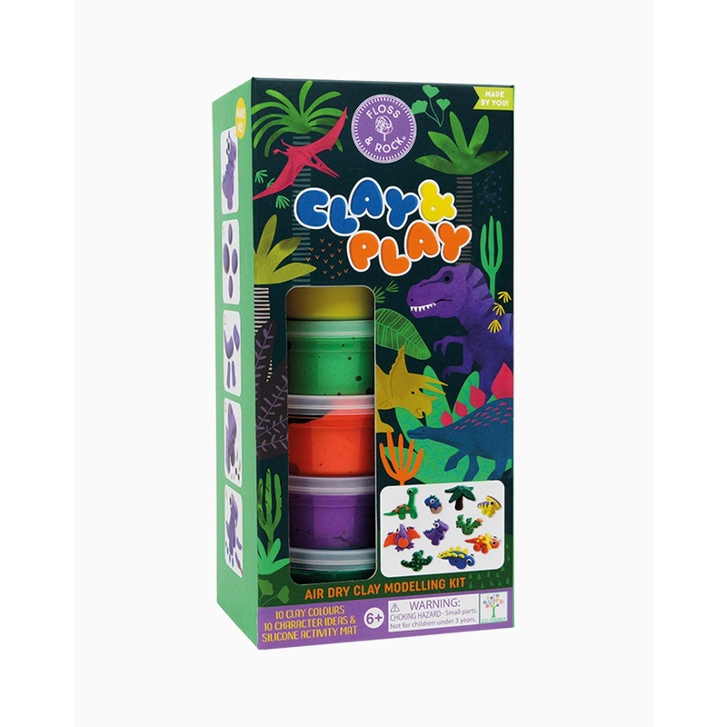 Floss & Rock Clay & Play Dinosaur Set