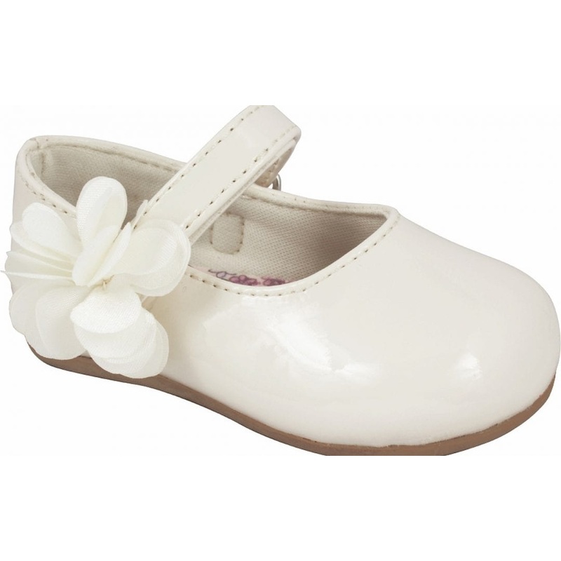 Baby Deer Ivory Patent Mary Jean Dress Flat Shoes