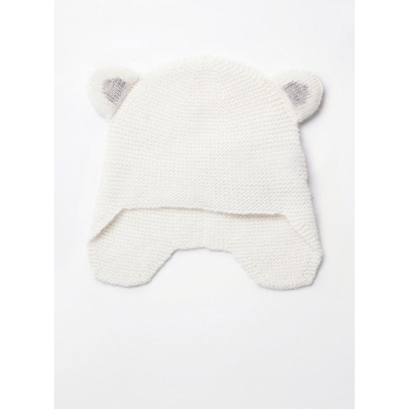 Baby Teddy Hat in White