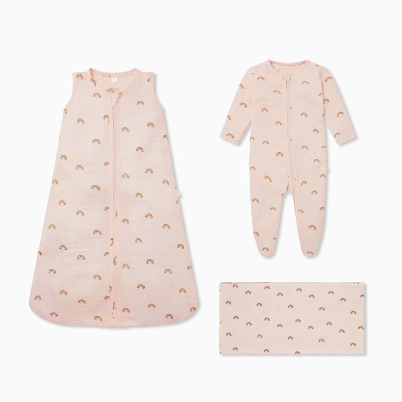 Rainbow Muslin Bedtime Set 0.5 TOG
