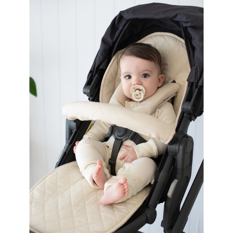 Universal Quilted Pram Liner | Oat - Bambella Designs