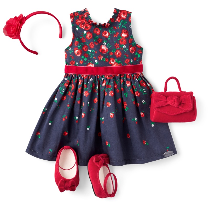 American Girl x Janie and Jack Wrapped in Roses Party Dress for 18-inch Dolls