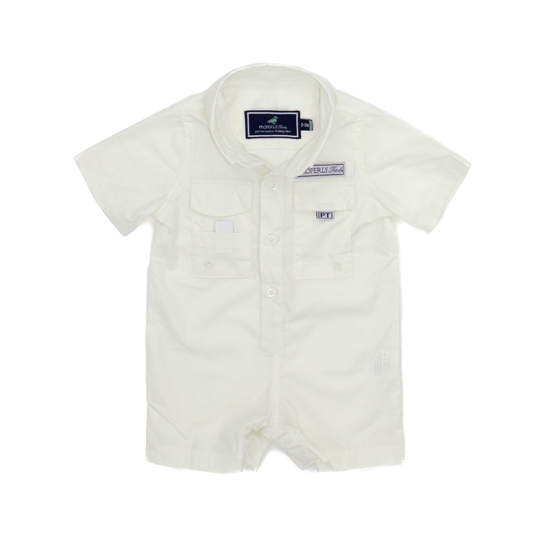 Baby Performance Fishing Shortall Pale Yellow