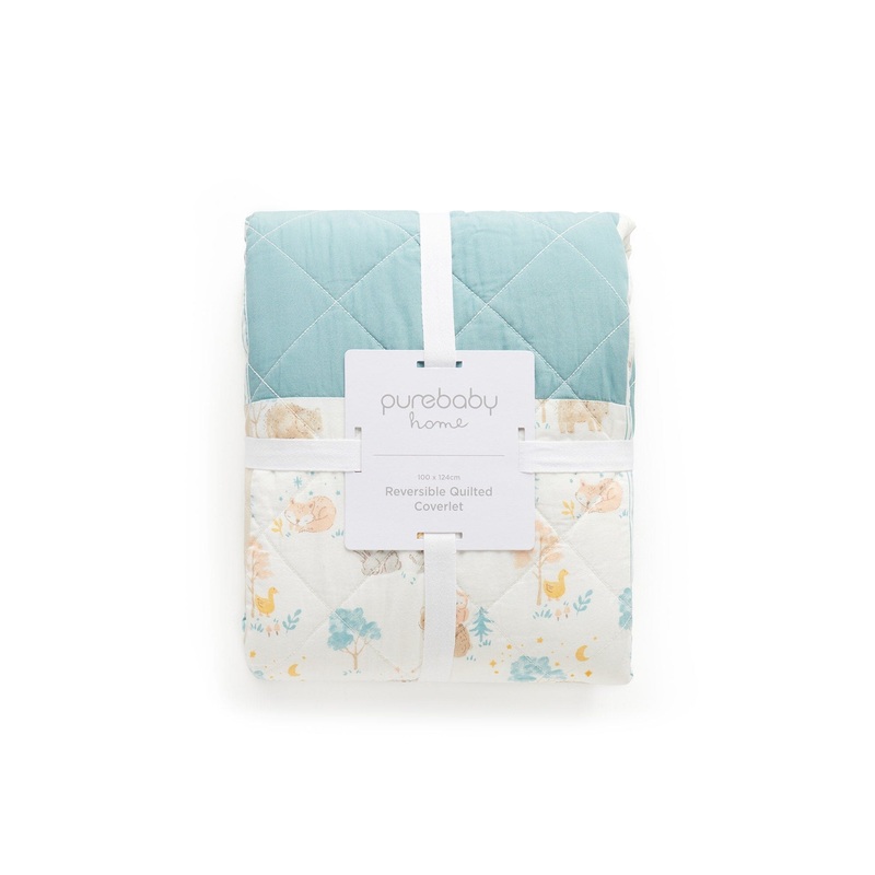 Purebaby - Reversible Quilted Coverlet - Little Nap