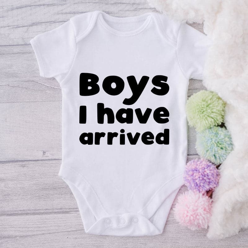 Boys I Have Arrived-Onesie-Best Gift For Babies-Adorable Baby Clothes-Clothes For Baby-Best Gift For Papa-Best Gift For Mama-Cute Onesie