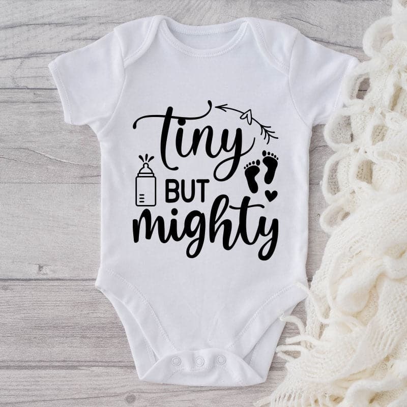 Tiny But Mighty-Funny Onesie-Best Gift For Babies-Adorable Baby Clothes-Clothes For Baby-Best Gift For Papa-Best Gift For Mama-Cute Onesie