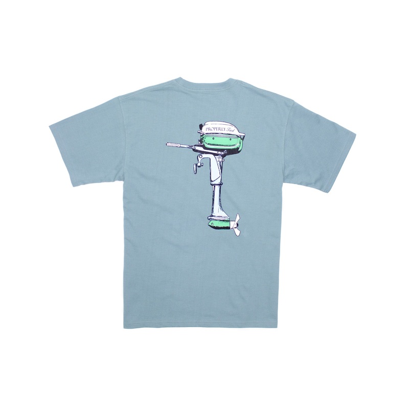 Boat Motor SS Steel Blue