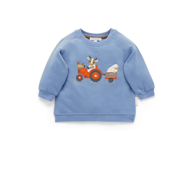 Purebaby - Tractor Windcheater | Blue Stone