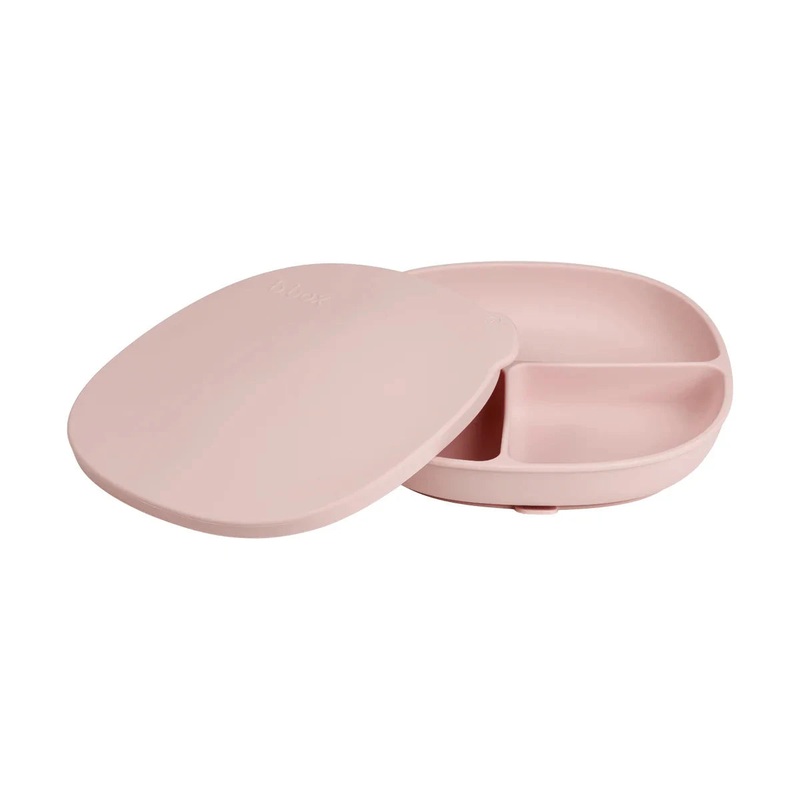 b.box Silicone Plate + Lid - Blush