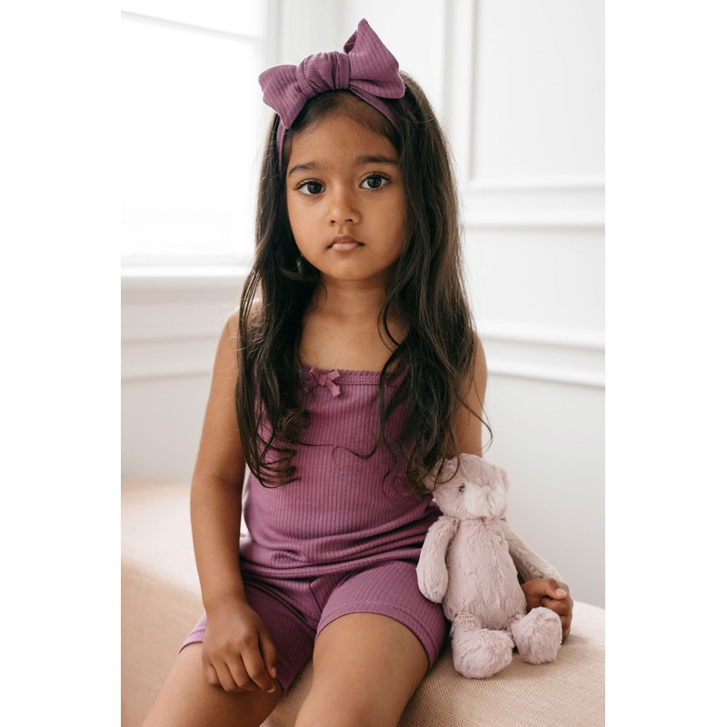 Organic Cotton Modal Lilian Headband - Grape