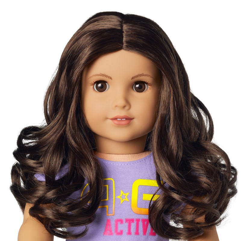 Truly Me 18-inch Doll #121 with curly dark-brown hair