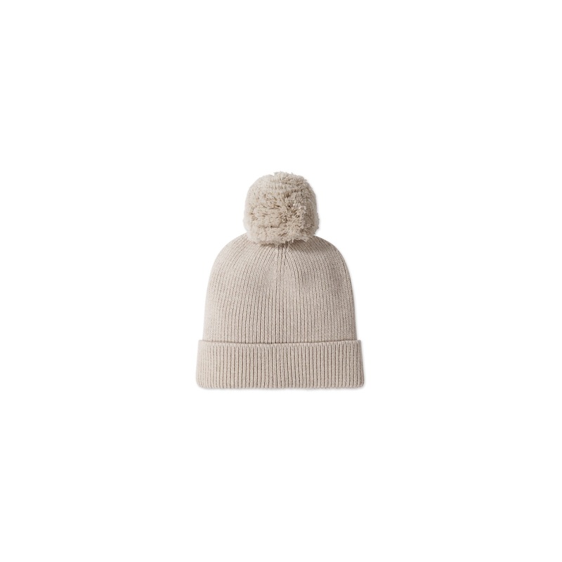 Pom Pom Hat - Sand Marle Fleck