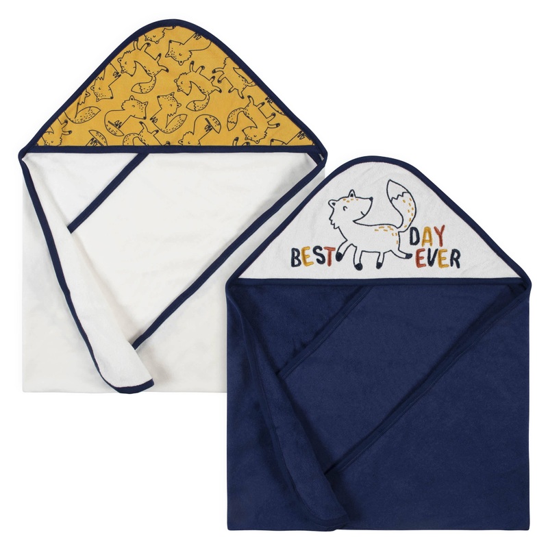 2-Pack Baby Boys Fox Hooded Towels H9478443387