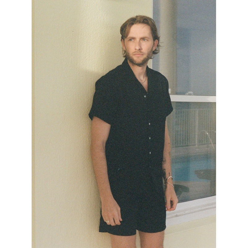 Camp Collar Shirt - Black