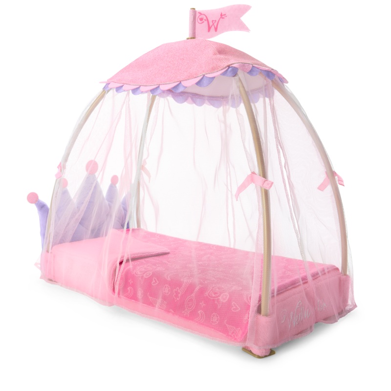 Royal Canopy Bed for WellieWishers Dolls
