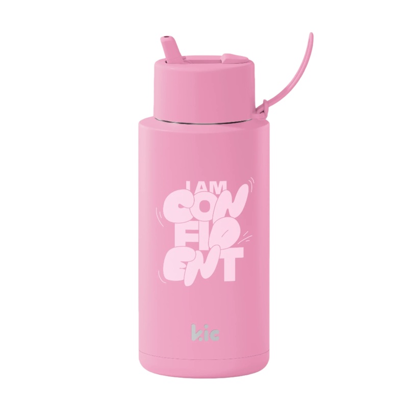 Frank Green X Kic - Reusable Bottle 34oz/1L | Flamingo