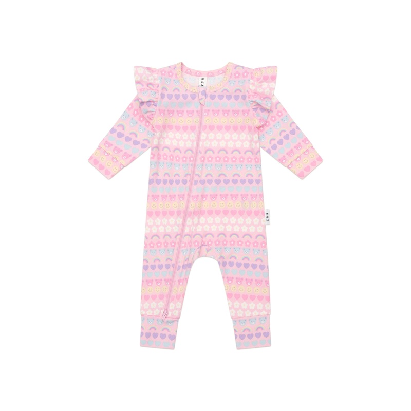 Huxbaby - Emoji Rainbow Frill Romper - HB0161W25