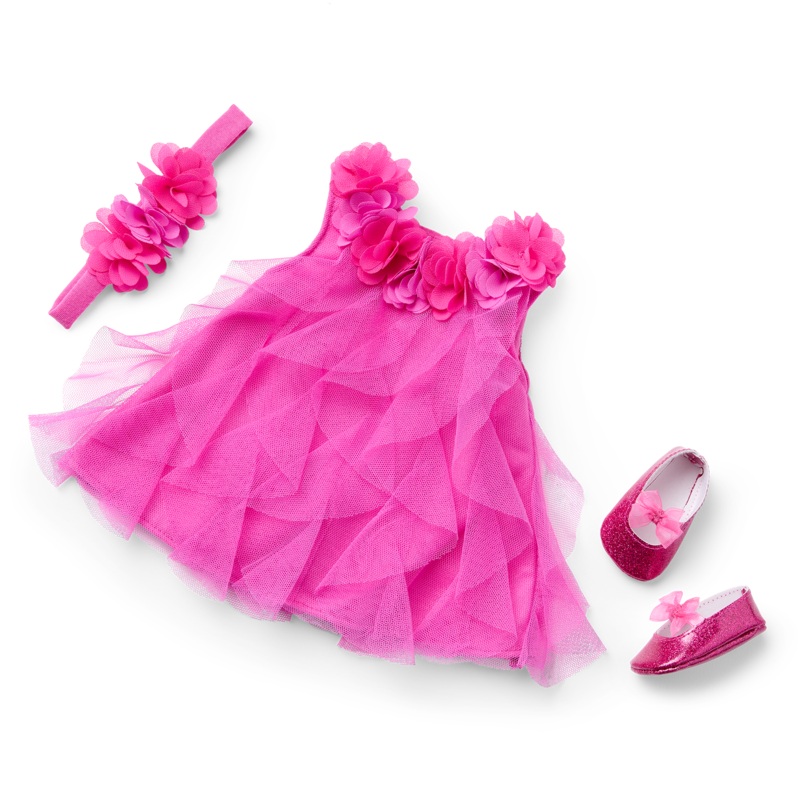 Party-Pink Birthday Outfit for Bitty Baby Dolls