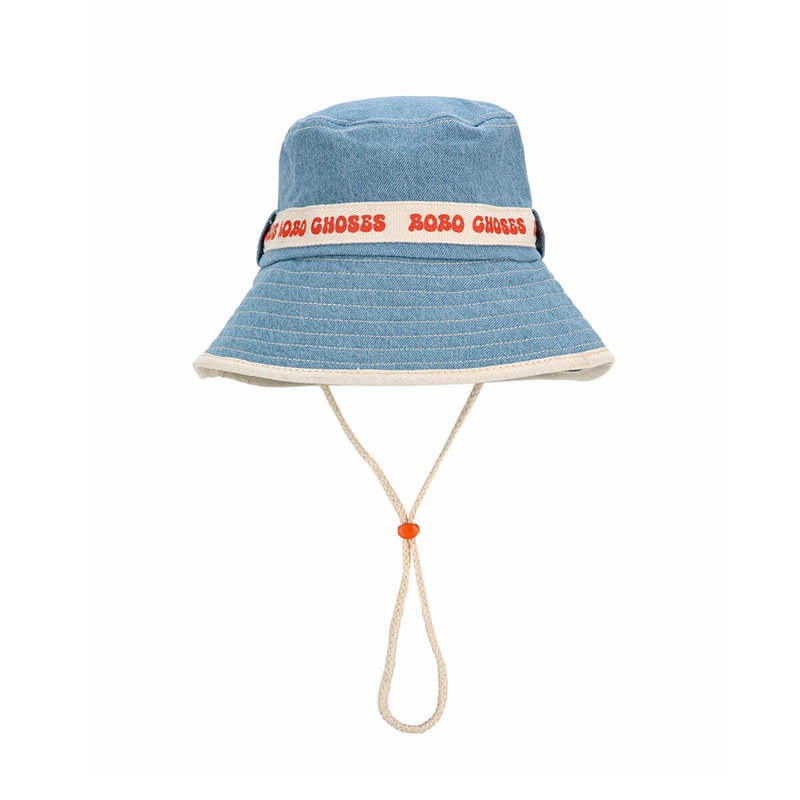 Light Denim Baby Bucket Hat by Bobo Choses