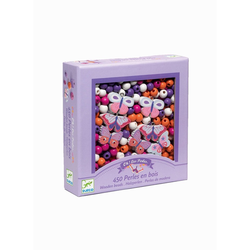 Djeco Wooden Bead Set: Butterflies