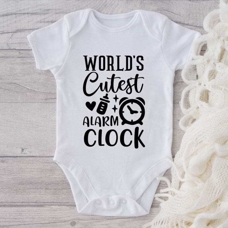 World's Cutest Alarm Clock-Funny Onesie-Best Gift For Babies-Adorable Baby Clothes-Clothes For Baby-Best Gift For Papa-Best Gift For Mama-Cute Onesie UVU416350681186