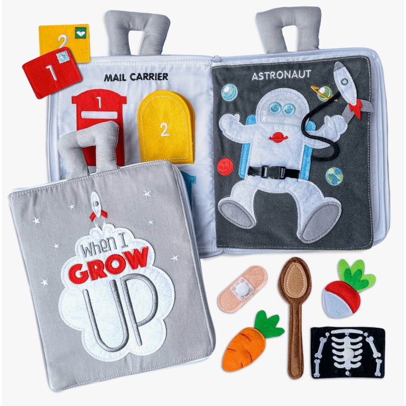Fabric Activity Book - When I Grow Up - Curious Columbus