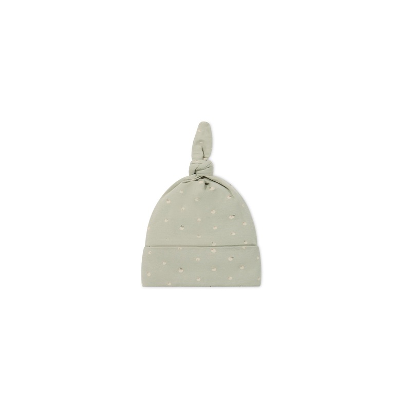 Organic Cotton Knot Beanie - Fresh Apples Abbey Stone