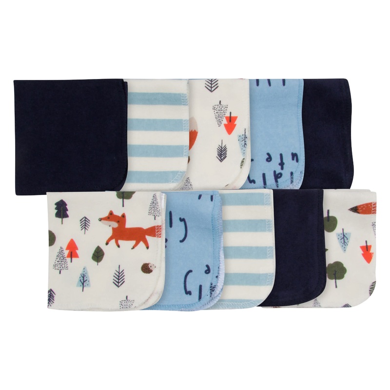 10-Pack Baby Boys Fox Washcloths H9478442935