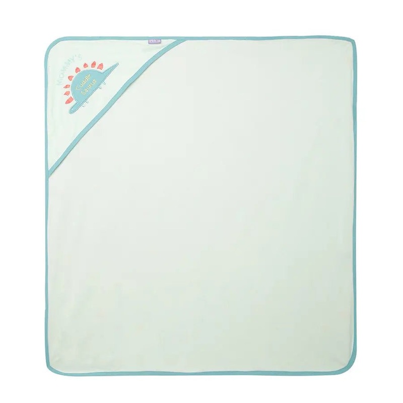 Dino Print Hooded Coming Home Blanket