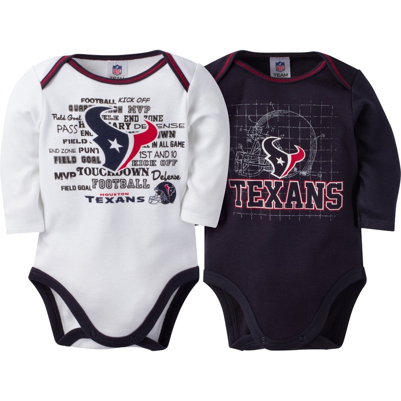 Houston Texans Baby Boy 2 Pack Long Sleeve Bodysuit