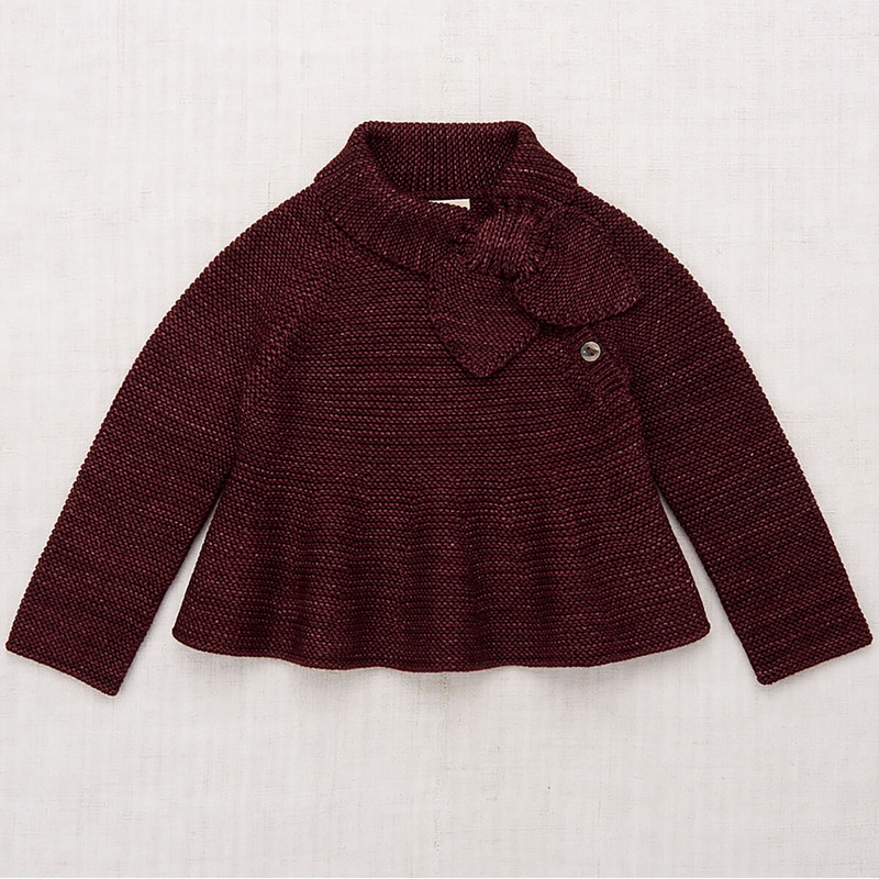 Peplum Scout Pullover in Fig by Misha & Puff