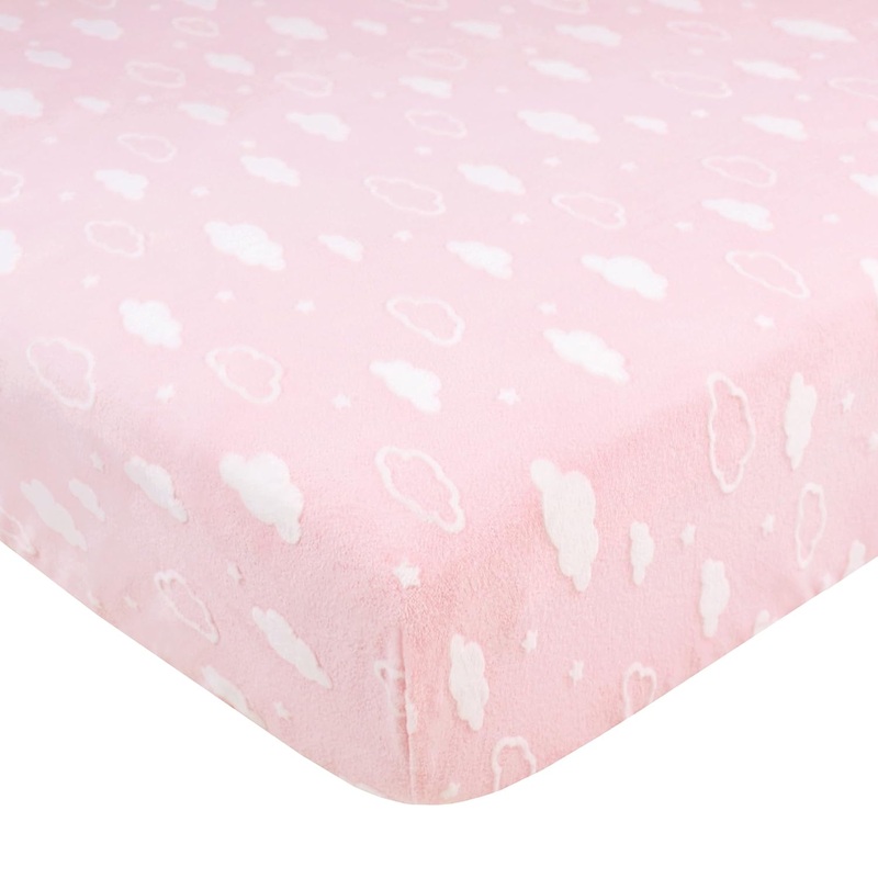 American Baby 3D Heavenly Soft Chenille Sheets - Pink Cloud