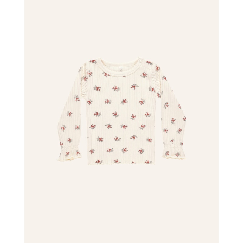 RIBBED LONG SLEEVE TOP