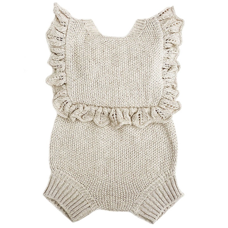 Gladys Romper in Sand by Mabli - Last One In Stock - 6 Months
