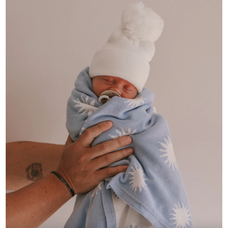 Knit Blanket | Celestial Blue - Little and Fern